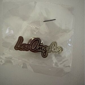 Los Angeles Pin in Brown and Gold NWT